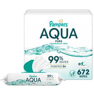Pampers Aqua Pure Baby Wipes 12 pk