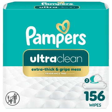 Pampers Free & Gentle Plant Based Baby Wipes 2 pk