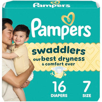 Pampers Swaddlers Baby Diapers - Size 7