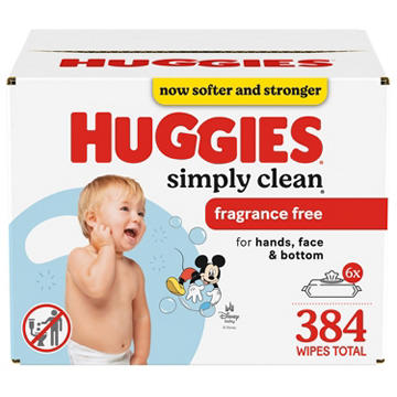 Huggies Simply Clean Baby Wipes - Unscented, 6 pk