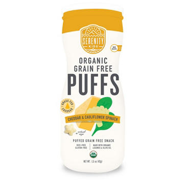 Serenity Kids Cheddar & Cauliflower Spinach Grain Free Puffs