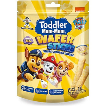 Toddler Mum-mum Paw Patrol Wafer Sticks - White Cheddar Cheese
