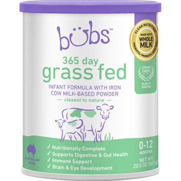 Bubs 365 Day Grass Fed Cow Milk- Based Infant Formula