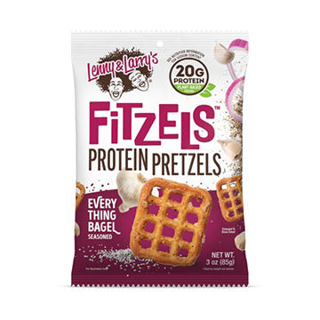 Lenny & Larry's Fitzels Protein Pretzels - Everything Bagel
