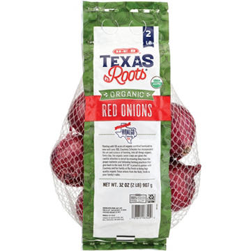 H-E-B Texas Roots Fresh Organic Red Onions
