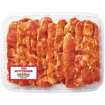 H-E-B Mi Tienda Seasoned Bone-In Pork Riblets – Orange Pepper – Value Pack