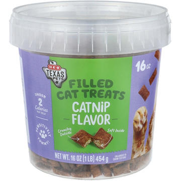 H-E-B Texas Pets Cat Treats - Catnip Filled