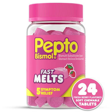 Pepto-Bismol Fast Melts, Soft Chewable Tablets, Upset Stomach Relief