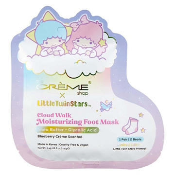 The Crème Shop x Little Twin Stars Limited Edition Cloud Walk Foot Mask - Blueberry Crème