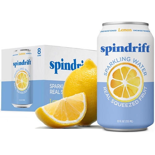 Spindrift Lemon Sparkling Water 8 pk Cans - Shop Water at H-E-B