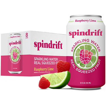 Spindrift Raspberry Lime Sparkling Water 8 pk Cans