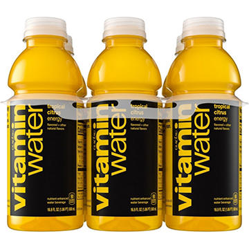 Glaceau Vitaminwater Tropical Citrus Nutrient Enhanced Water Beverage 6 pk Bottles