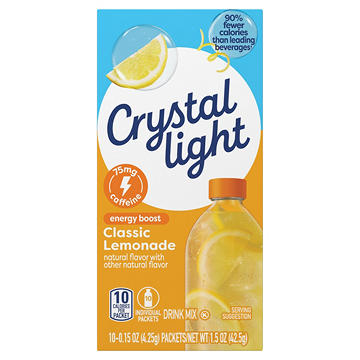 Crystal Light Energy Boost Drink Mix -Classic Lemonade