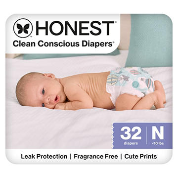 The Honest Company Clean Conscious Diapers - Newborn, Giraffe Print
