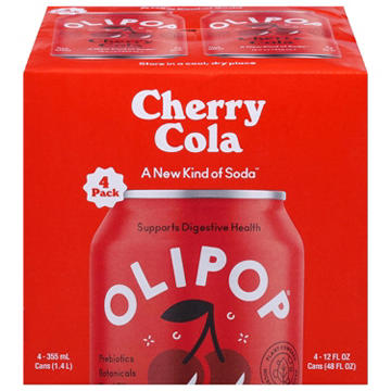 Olipop Prebiotic Soda 4 pk Cans - Cherry Cola