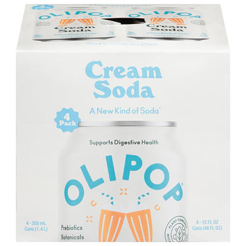 Olipop Prebiotic Soda 4 pk Cans - Cream Soda - Shop Soda at H-E-B