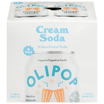 Olipop Prebiotic Soda 4 pk Cans - Cream Soda
