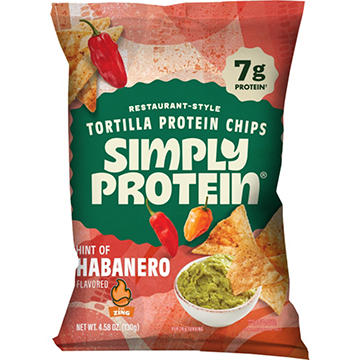 SimplyProtein Restaurant-Style Protein Tortilla Chips Hint of Habanero Flavored