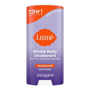 Lume Whole Body Women's Deodorant - Smooth Solid Stick - Aluminum Free - Soft Powder Scent
