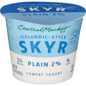 Central Market 17g Protein Icelandic Style Skyr Low Fat Yogurt - Plain