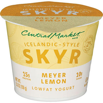Central Market 15g Protein Icelandic Style Skyr Low Fat Yogurt – Meyer Lemon