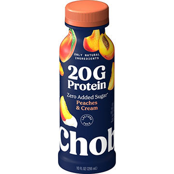 Chobani 20G Protein Zero Sugar Added Yogurt Drink - Peaches & Cream
