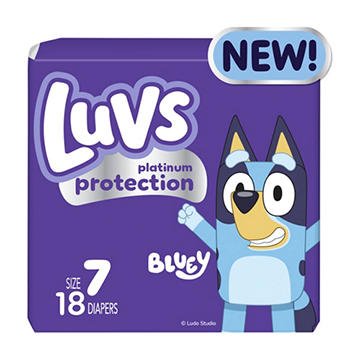 Luvs Bluey Platinum Protection Baby Diapers - Size 7
