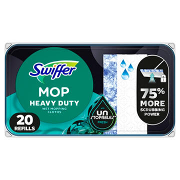 Swiffer Heavy Duty Mop Wet Multi-Surface Cloth Refills - Unstopables Fresh Scent