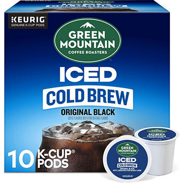 Green Mountain Coffee Iced Cold Brew Original Black Pods