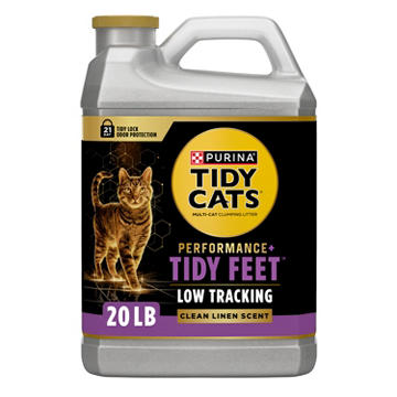 Tidy Cats Purina Tidy Feet Clumping Scented Low Tracking Cat Litter With Odor Control – Clean Linen Scent