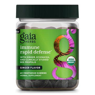 Gaia Herbs Immune Rapid Defense Gummies Ginger