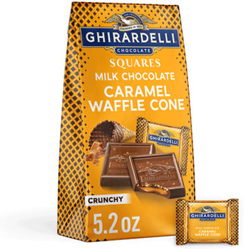 Ghirardelli Milk Chocolate Caramel Waffle Cone Squares