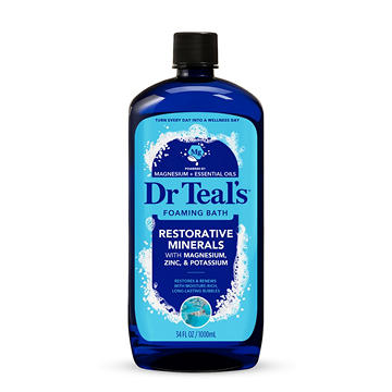 Dr Teal's Foaming Bath Pure Epsom Salt - Restorative Minerals with Magnesium