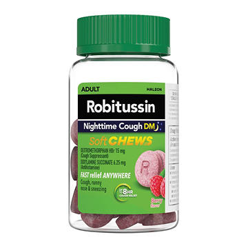Robitussin Soft Chews, Nighttime Cough DM, Adult Formula, Berry Flavor