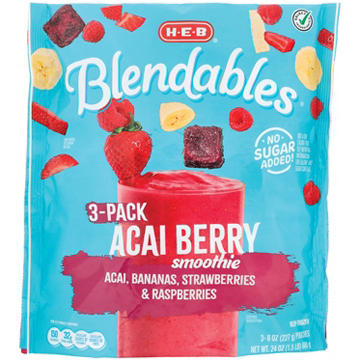 H-E-B Blendables Acai Berry Smoothie Family Pack