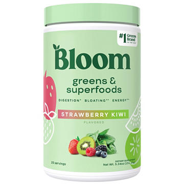 Bloom Greens & Superfoods Powder Drink Mix - Strawberry Kiwi
