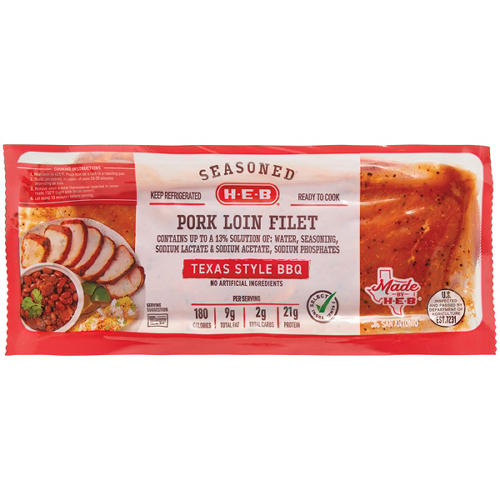 H-E-B Texas-Style BBQ Seasoned Pork Loin Filet