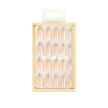 Vivid Tella Nails - Aurora French Silver 