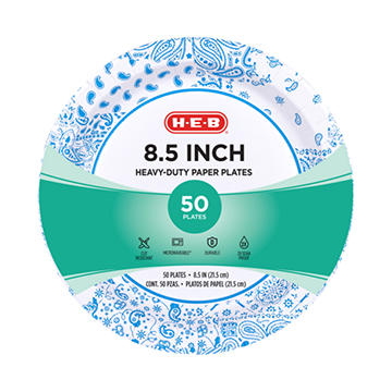 H-E-B Heavy Duty 8.5 in Lunch Paper Plates