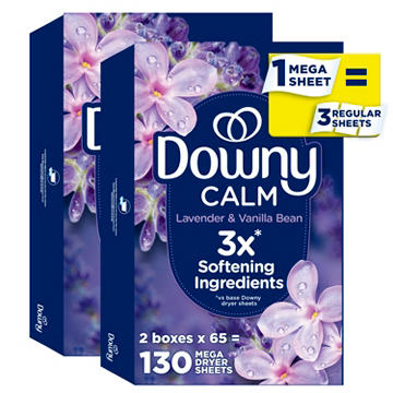 Downy Infusions Mega Dryer Sheets, Calm Lavender & Vanilla Scent