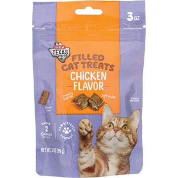 H-E-B Texas Pets Cat Treats - Chicken Filled