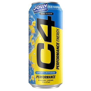 C4 Performance Zero Sugar Energy Drink - Jolly Rancher Blue Raspberry