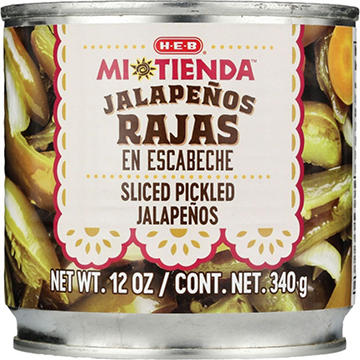 H-E-B Mi Tienda Sliced Pickled Jalapeños Rajas en Escabeche