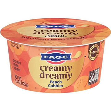 Fage Creamy Dreamy Cream Dessert - Peach Cobbler 