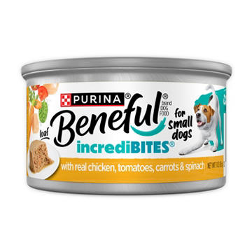 Beneful Small Breed Wet Dog Food, IncrediBites Loaf With Real Chicken Recipe
