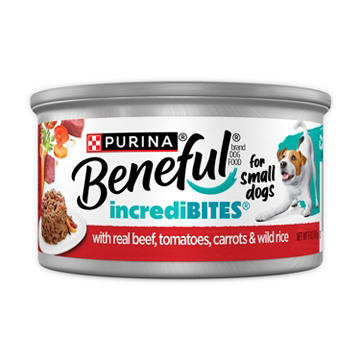 Beneful Purina Small Breed High Protein Wet Dog Food With Gravy IncrediBites - Real Beef