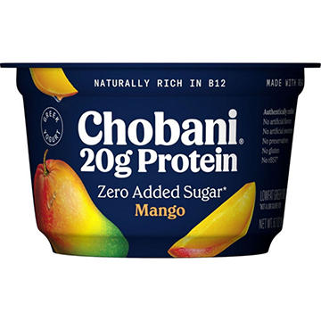 Chobani 20G Protein Zero Sugar Added Greek Yogurt -  Mango