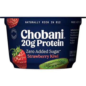 Chobani 20G Protein Zero Sugar Added Greek Yogurt - Strawberry Kiwi