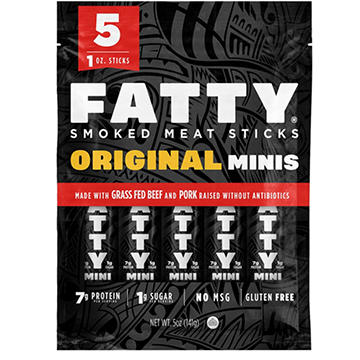 FATTY 7g Protein Mini Smoked Meat Sticks - Original