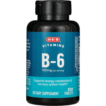 H-E-B Vitamins B-6 100 mg Tablets